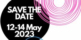 Save the date 12 14 may 2023 banner